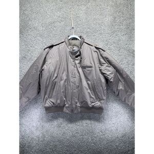 Vintage Members Only Puffer Jacket Insulated Bomber Brown Size XL Full‎ Zip Snap